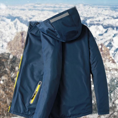 Solfrix - Wasserdichter Wintermantel Männer, leichte winddichte Outdoorjacke