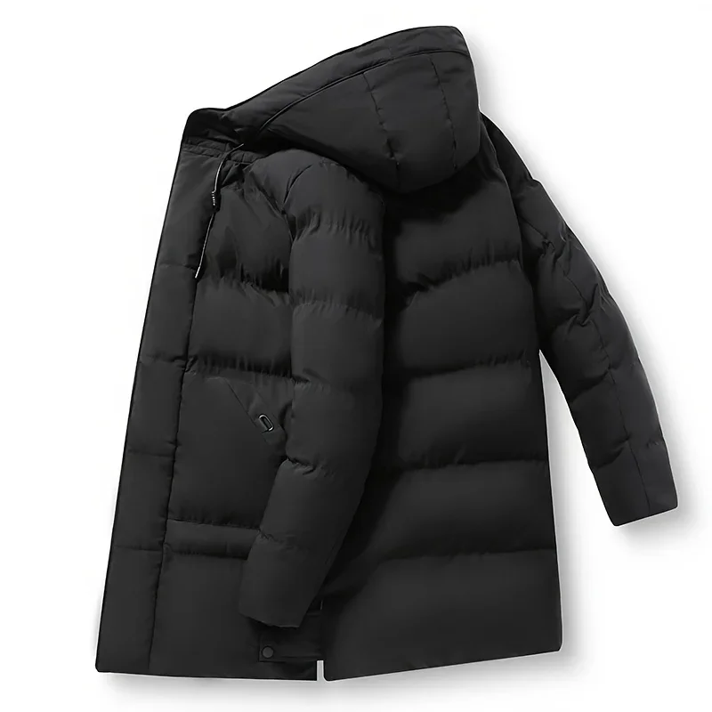 Puffilo - Pufferjacke Herren – Warmer Wintermantel mit Kapuze und Taschen