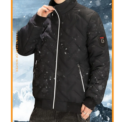 Nordlok - Puffer Jacke Herren - Winterjacke mit Stehkragen und Reißverschlusstaschen