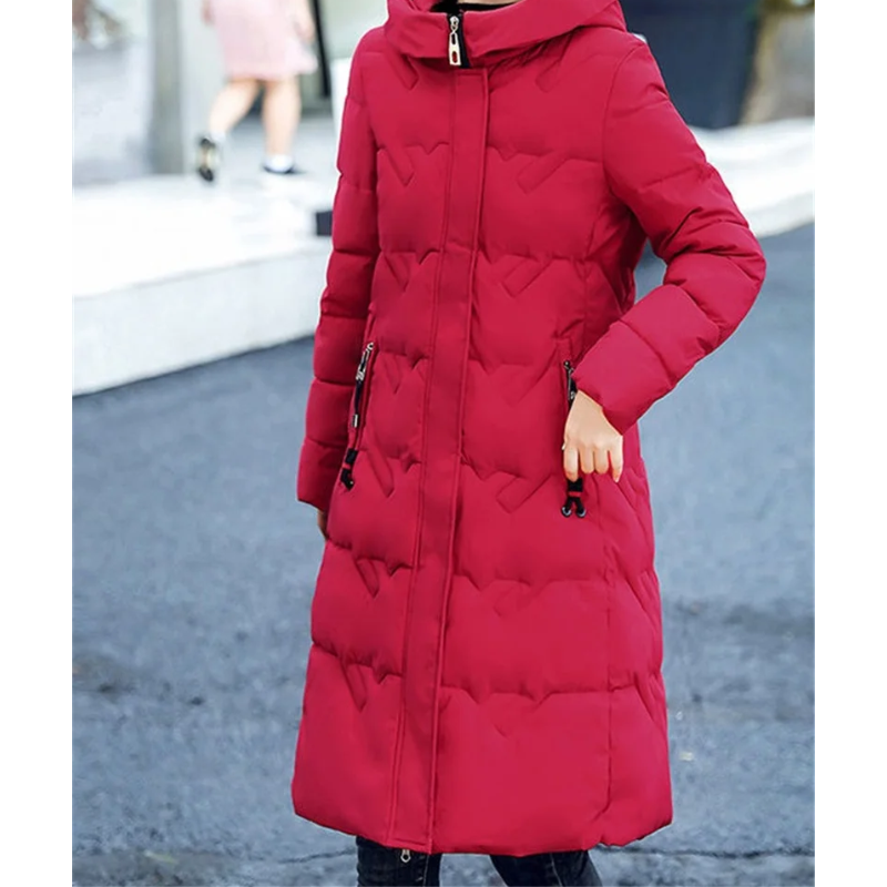 MonAmi - Parka Winterjacke Damen, lang mit Kapuze, warm gefüttert und winddicht