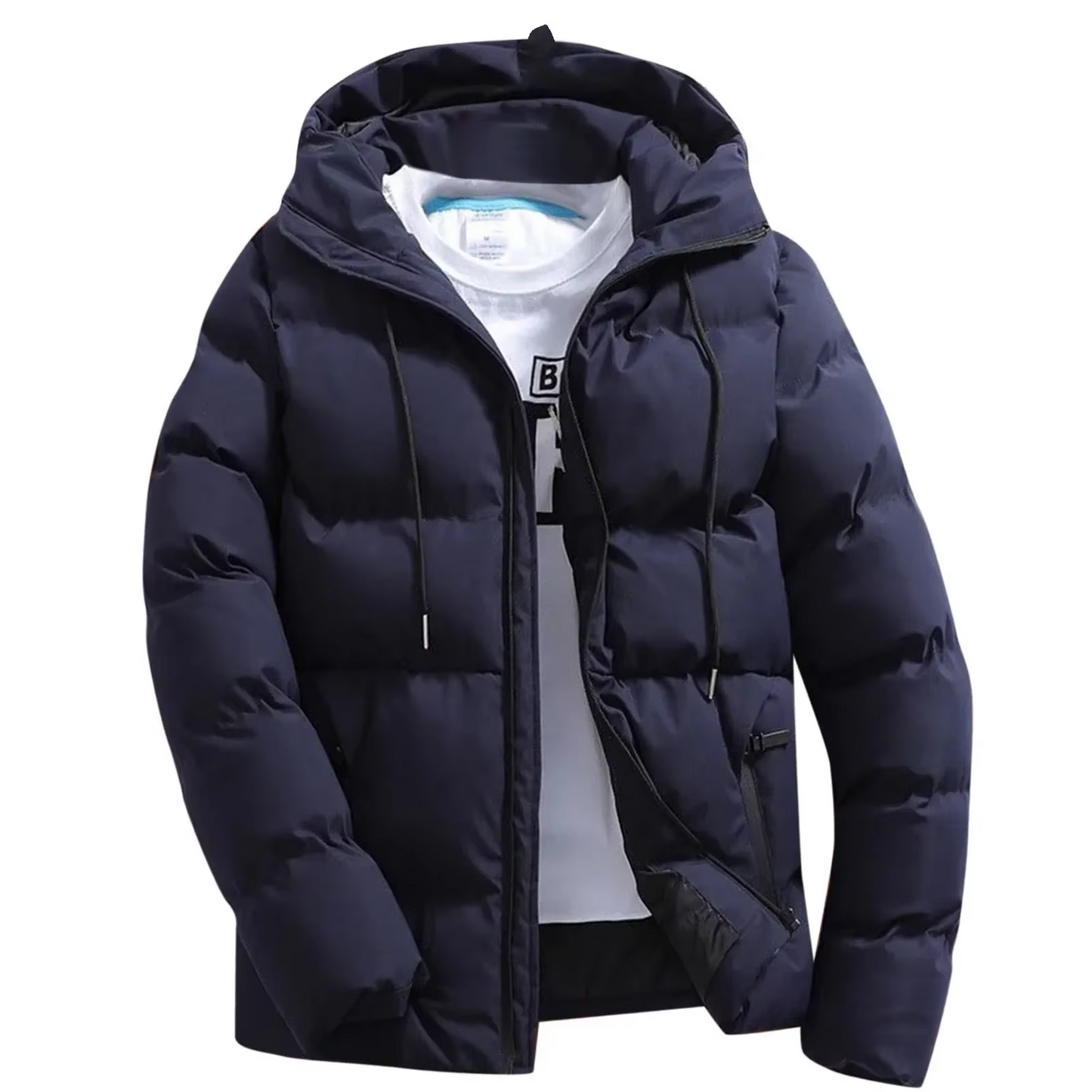 Praflox - Puffer Jacke Herren - Warme Winterjacke mit Kapuze und Steppdesign