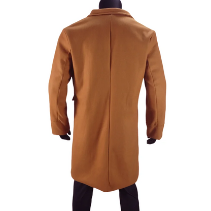 Alpgear - Mantel Jacke Herren – Langer Doppelreiher Wollmantel, Stilvoller Wintermantel