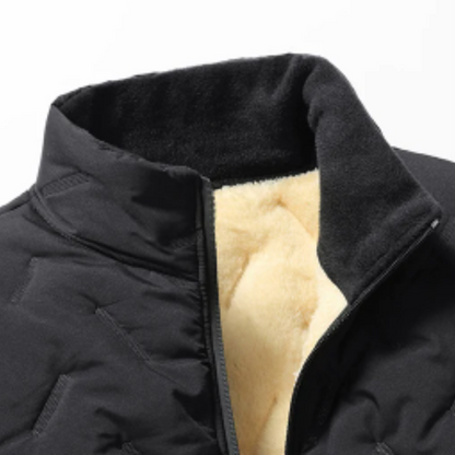 Warmium - Steppjacke Herren – Gefütterte Winterjacke mit Warmem Kunstfell