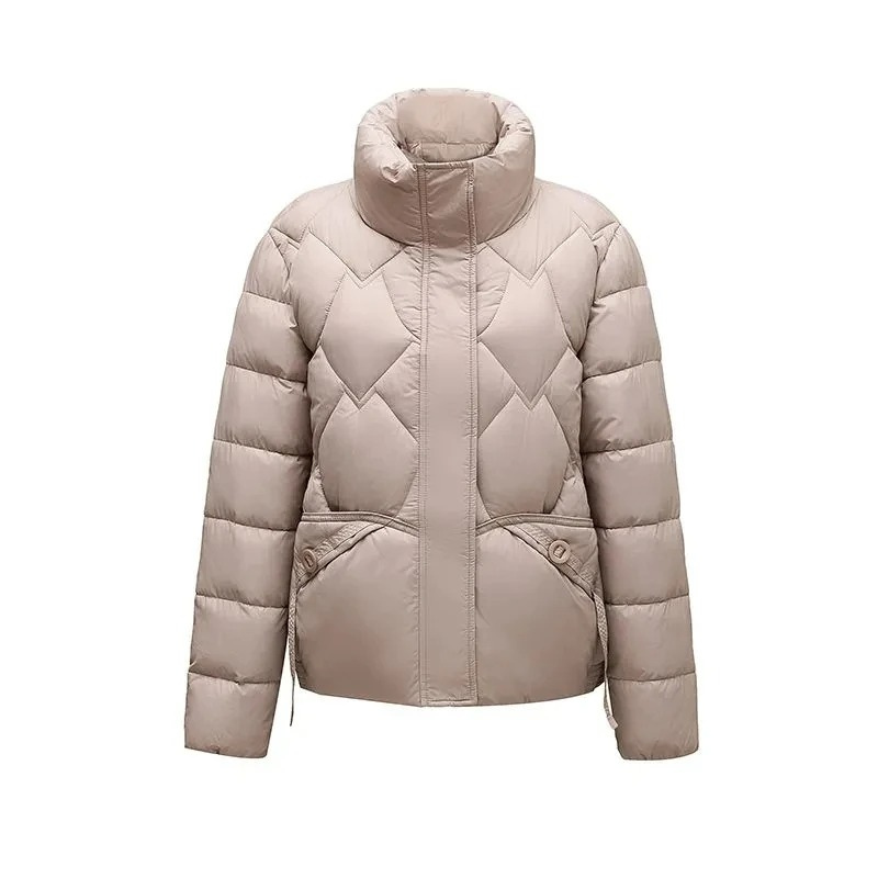 WeichDa - Daunenjacke Damen - Leichte Steppjacke, Warm, Kurz, Mit Hohem Kragen