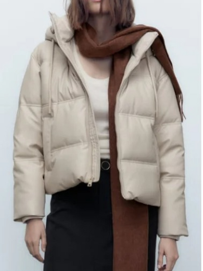 SoftEra - Daunenjacke Damen - Winterjacke Kurz, Warm, Mit Kapuze und Reißverschluss