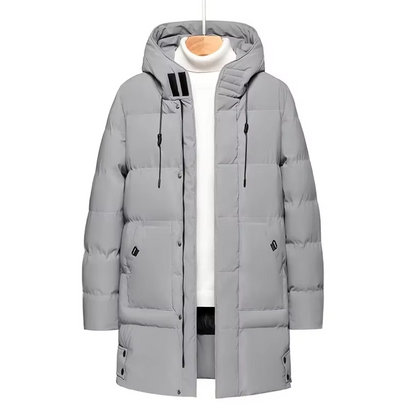 Puffilo - Pufferjacke Herren – Warmer Wintermantel mit Kapuze und Taschen