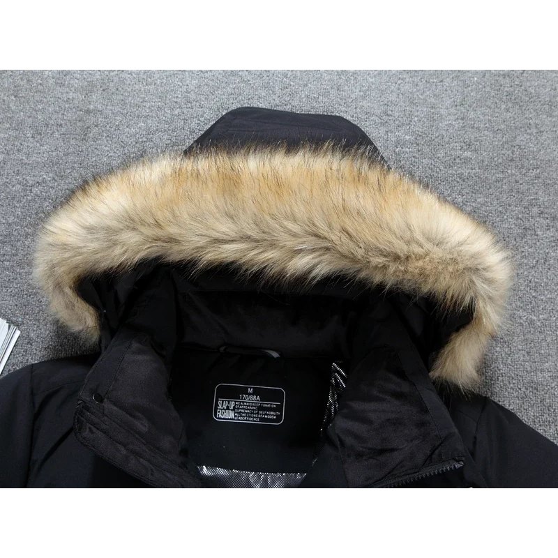 Sturmer - Parka Winterjacke Herren mit Fellkapuze, warmem Innenfutter und Taschen