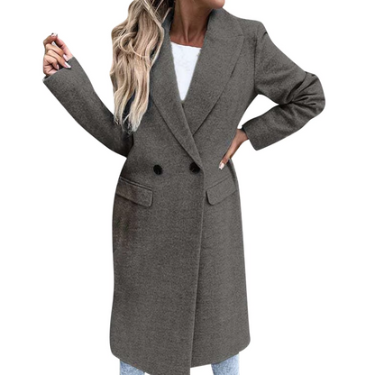 Warmona - Doppelreiher Mantel Jacke Damen – Klassischer und Eleganter Wintermantel